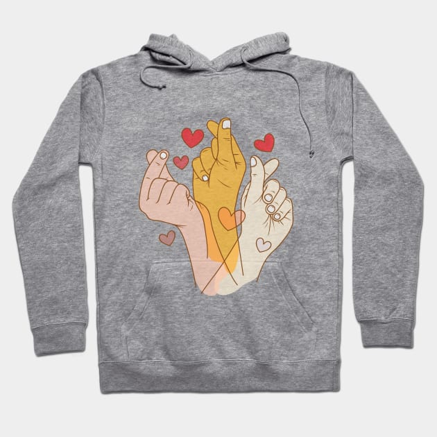 Finger heart Hoodie by PG